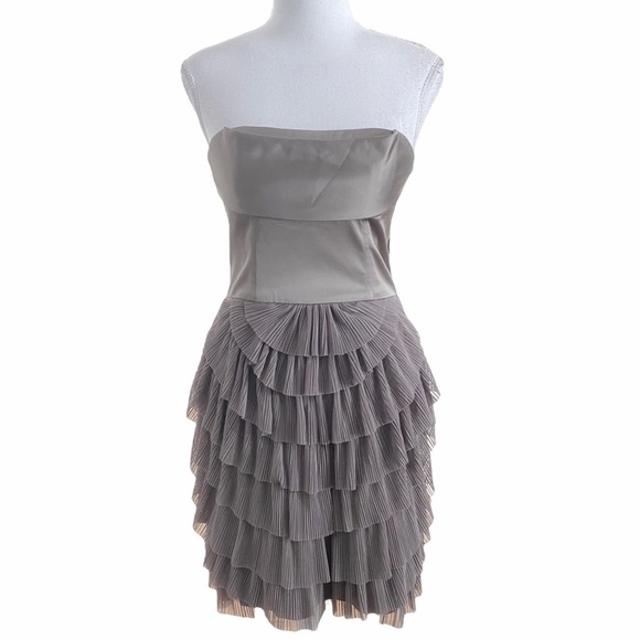 Hazelnut Tiered Tulle Dress BCBGMaxAzria - Picture 3 of 11